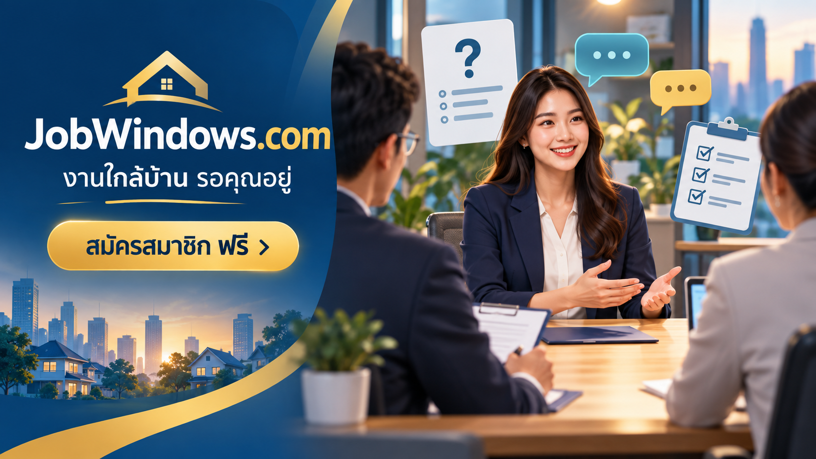 เตรียมโปรไฟล์เพื่อสมัครงาน